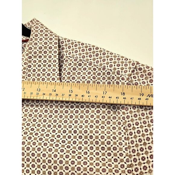 Guide London Button Up Shirt Size XL Short Sleeve Men's Cream Red Yellow Floral - Picture 4 of 9